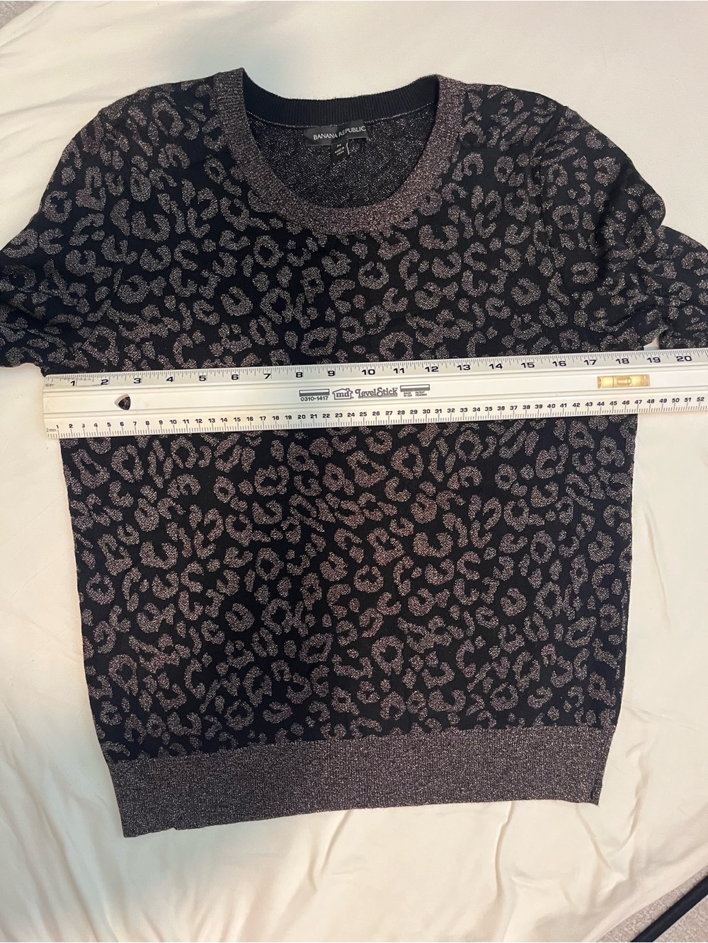 Banana Republic Black and Metallic Brown Leopard Knit Sweater - Picture 7 of 7